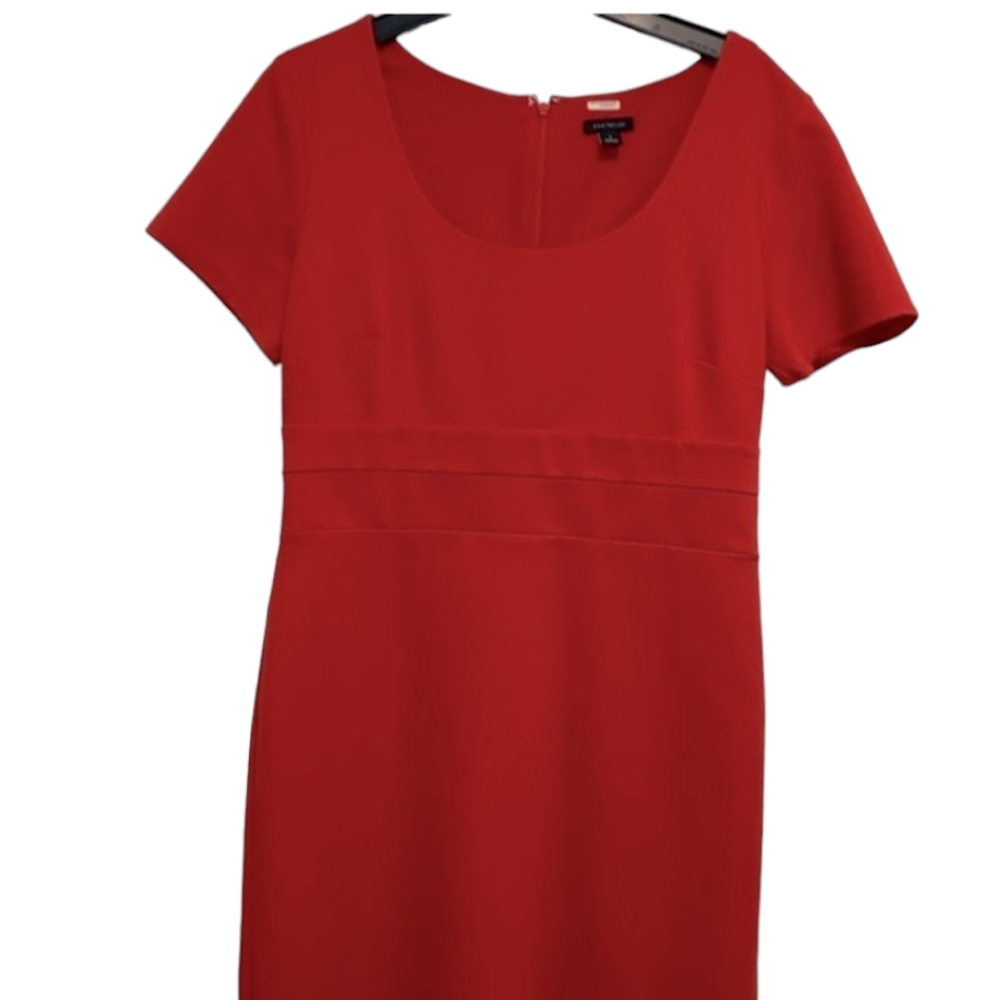 Ann Taylor Orange/Red Sheath Dress